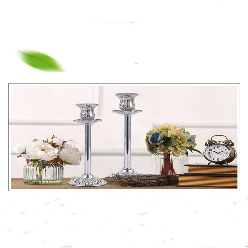 3 Pcs/ Set European Metal Candle Holder Simple Golden Wedding Decoration Bar Party Living Room Decoration Home Decoration
