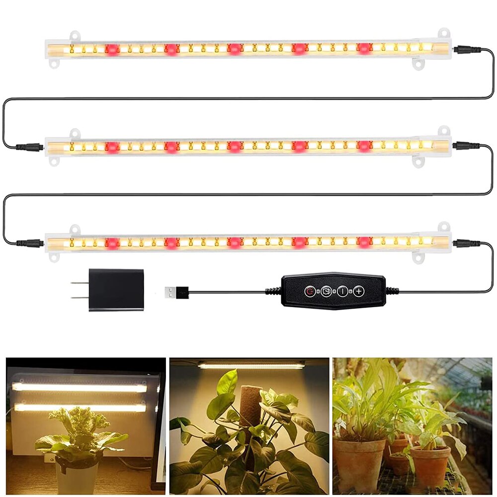 3500K Volledige Spectrum Zonlicht Led Grow Light Strips Auto On/Off Timing 4/8/12 Uur plant Groeien Lamp Indoor Zaailingen Phytolamp