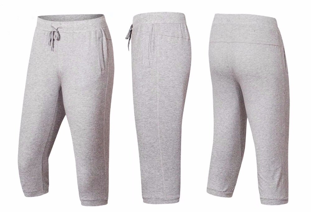 Voetbal basketbal tennis training gym 3/4 leggings heren fitness slim broek jogging katoen ademende sportbroek hardlopen