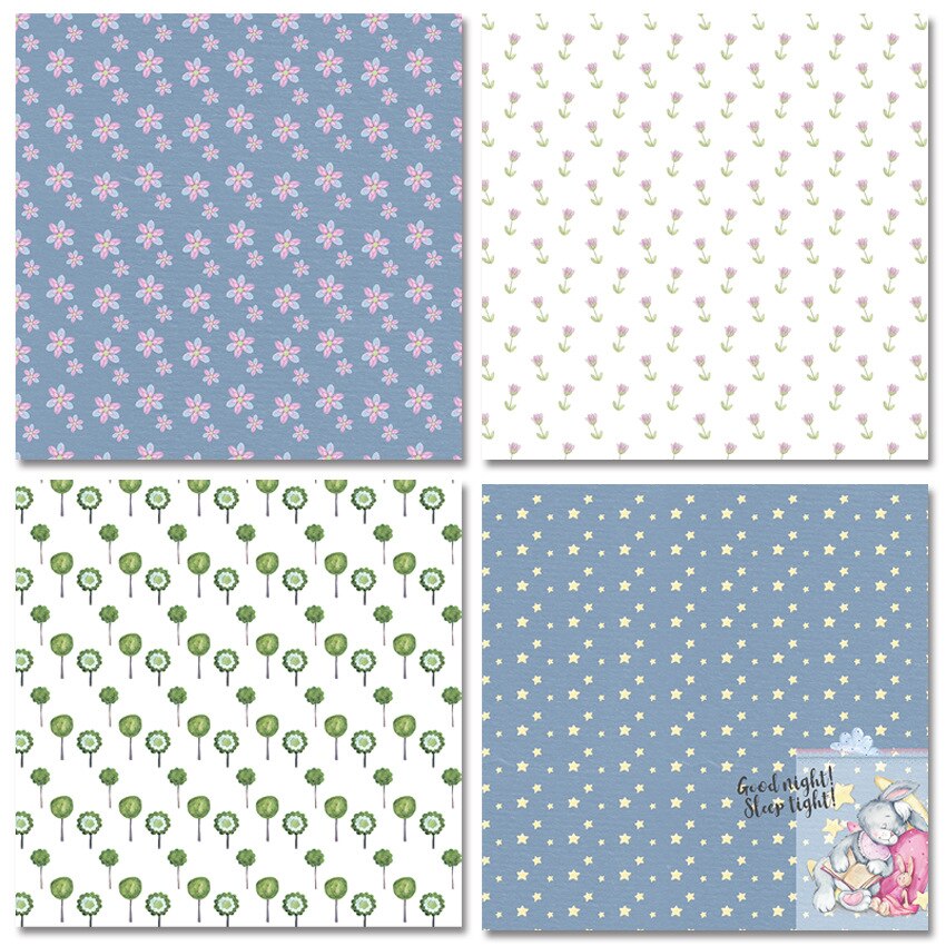 12/24 sheet Cute Cat background paper pad Puppy Bear Origami Papers for Card Making album Scrapbook craft supply