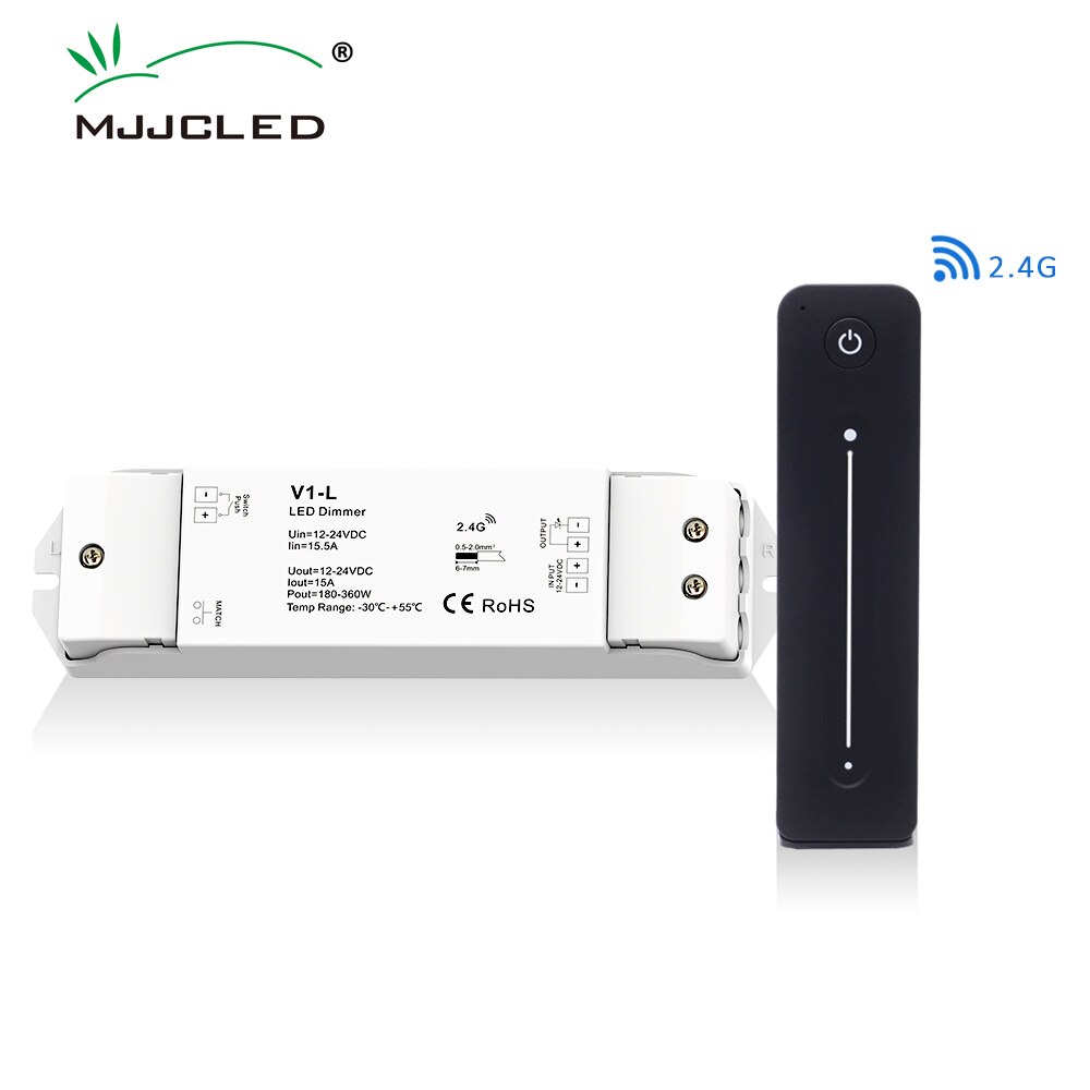 Dimmer LED 12V 24V 15A solo Color Dimmer táctil de interruptor remoto 2,4G RF Wifi inteligente inalámbrico PWM LED tira de luz remoto dímero