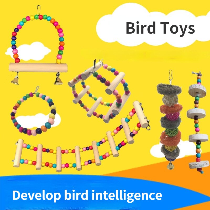 Pet Parrot Birds Toy Parakeet Budgie Cockatiel Cage Hut Nest Bird Toy Hammock Swing Toy Hanging Toy Brinquedo Pet Supplies