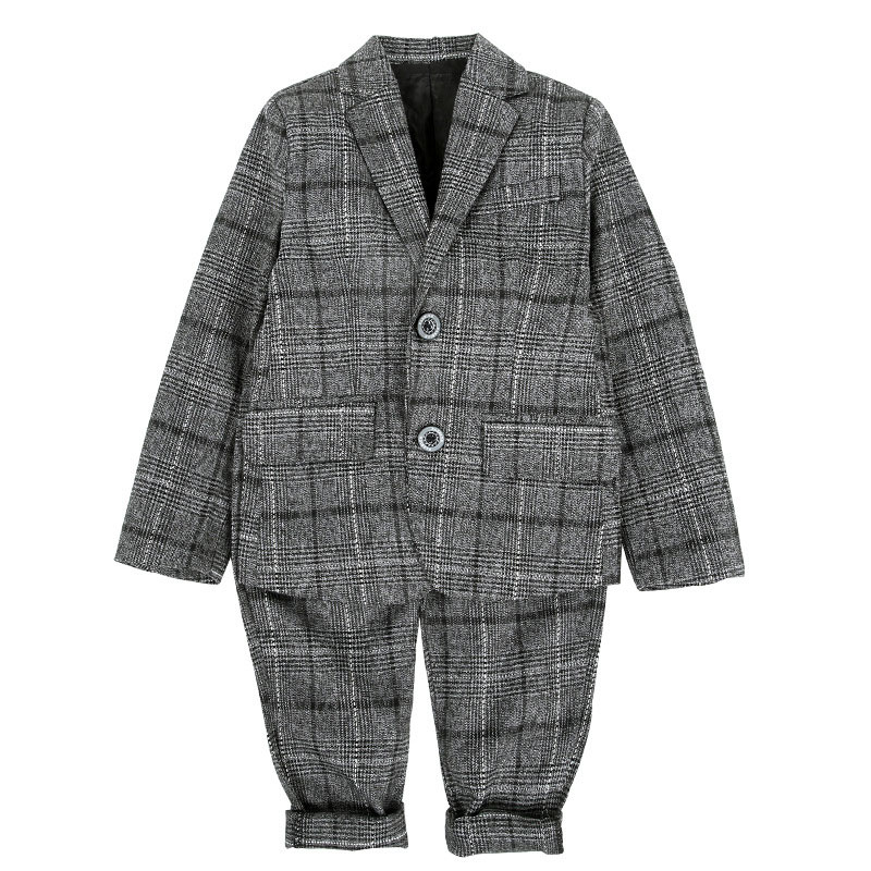 Kindstraum 2 stk drenge gentleman formelle jakkesæt stribet blazer+bukser børn bryllup dragter børn festtøj sæt , mc929