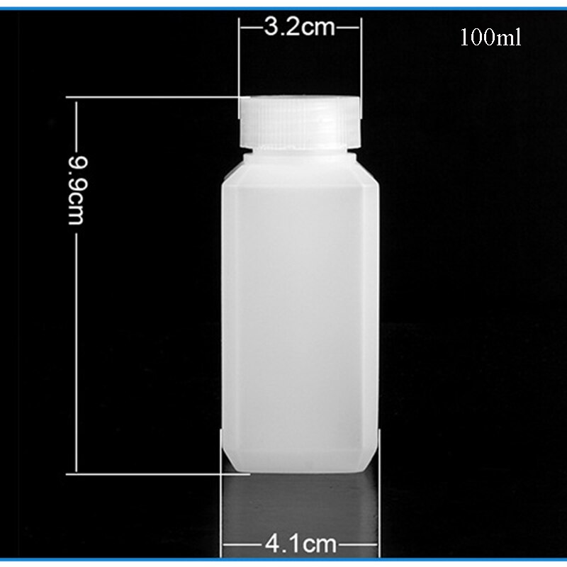 1pc tomme plastikflasker flydende lotion kosmetikbeholder rejse genopfyldelige flasker ottekantet hvid firkantet flaske: 100ml