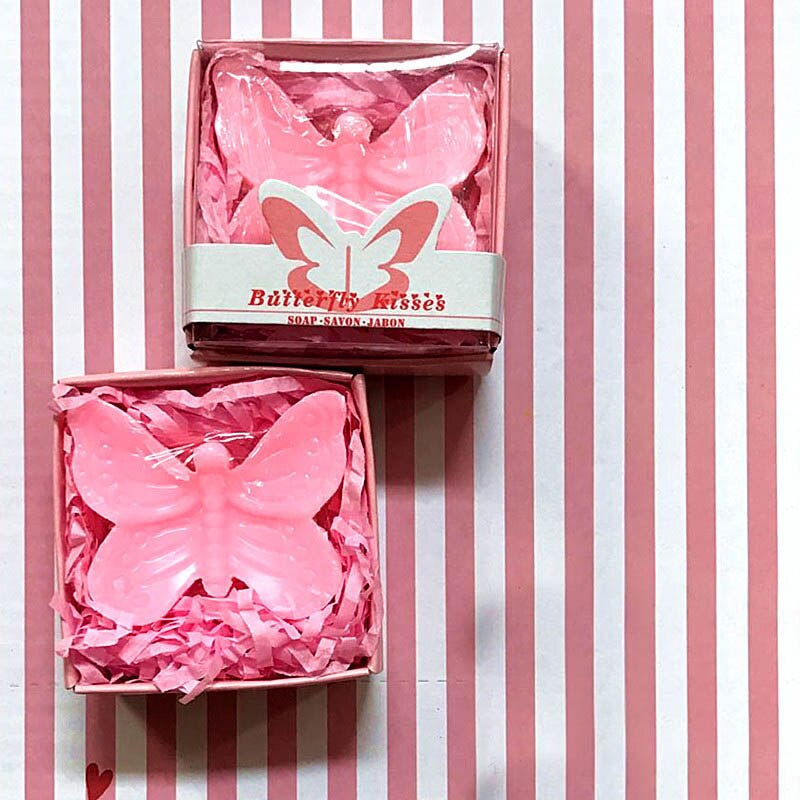 20 Stks/partij Mini Handgemaakte Geurende Zeep Voor Bruiloft Gunst En Baby Douche Bruiloft Souvenirs Baden Zeep: pink butterfly