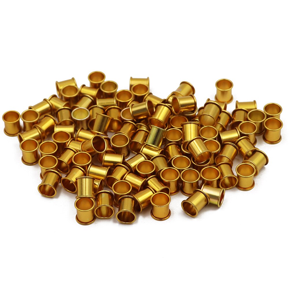 100 pcs Pigeon Bird Aluminum Foot Ring Bird Carriers Identification Inner diameter 8mm Length 10mm Bright Colors BirdFoot rin: Gold 100 pcs