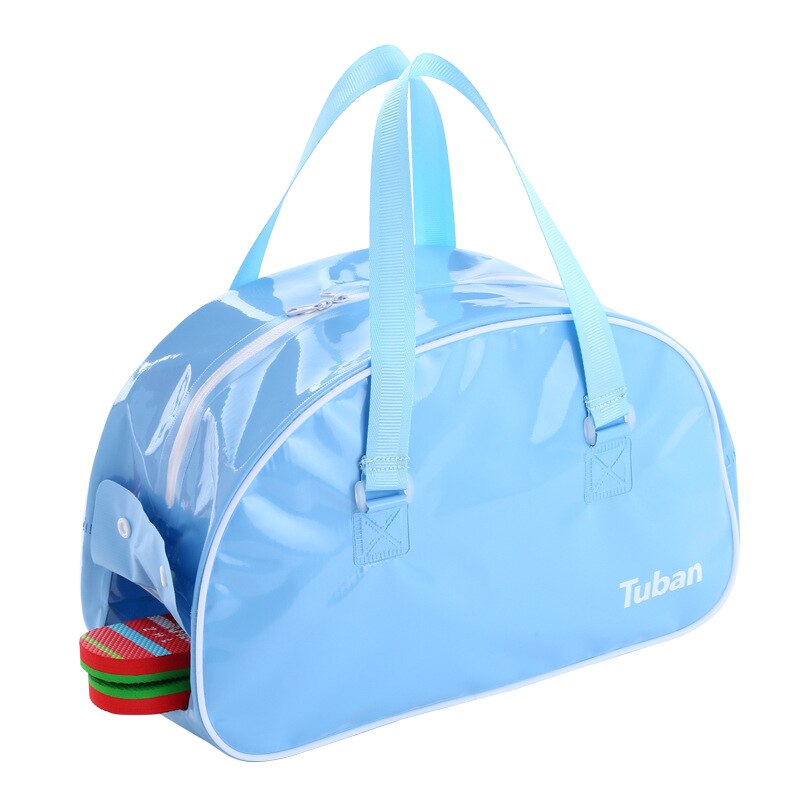 Delle Signore Delle donne Borsa Da Viaggio Impermeabile Esterna Beach Tote Asciutto e Bagnato Separazione Borse IN PVC: Blu