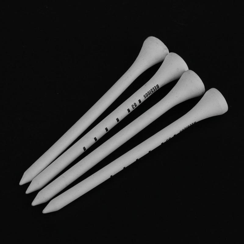 80 pièces 83mm t-shirts de Golf en bois système blanc rayé échelle numérique t-shirts de Golf accessoires