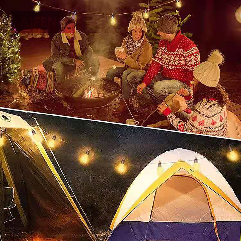 AIFENG Outdoor Waterproof Series Lights Low Pressure Safety Led String Lights Outdoor Edison Bulb
