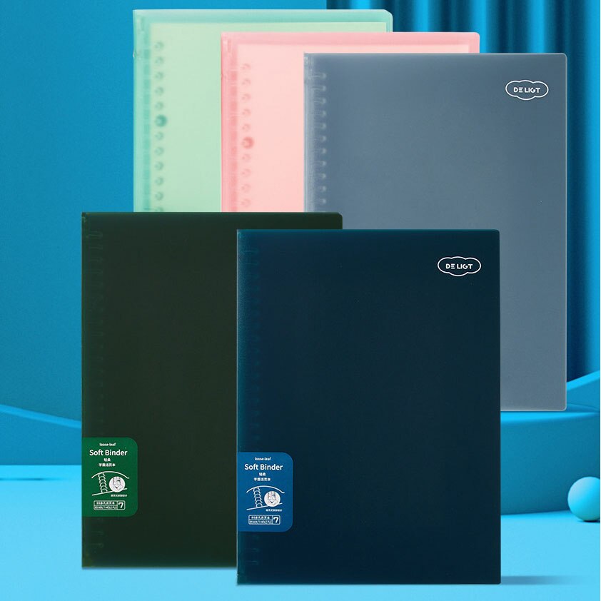 30 Sheet A5 / B5 Loose Leaf Soft Side Notebook Journal Planner Transparent Horizontal Line Notebooks School Office Stationery