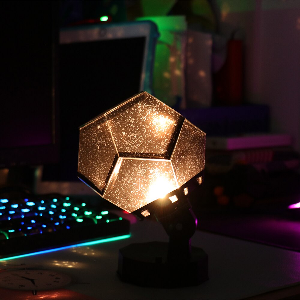 DIY LED Projection Lamp Romantic Planetarium Star Projector Cosmos Light Night Sky Lamp Kids Bedroom Stars Decoration Home Lamp