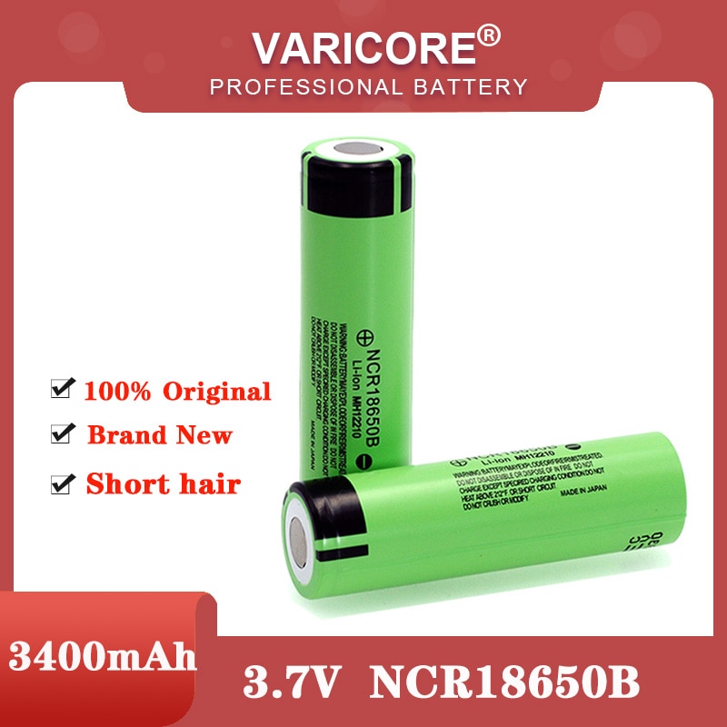 100% Original NCR18650B 3.7 v 3400mah 18650 Lithium Rechargeable Battery For Flashlight batteries