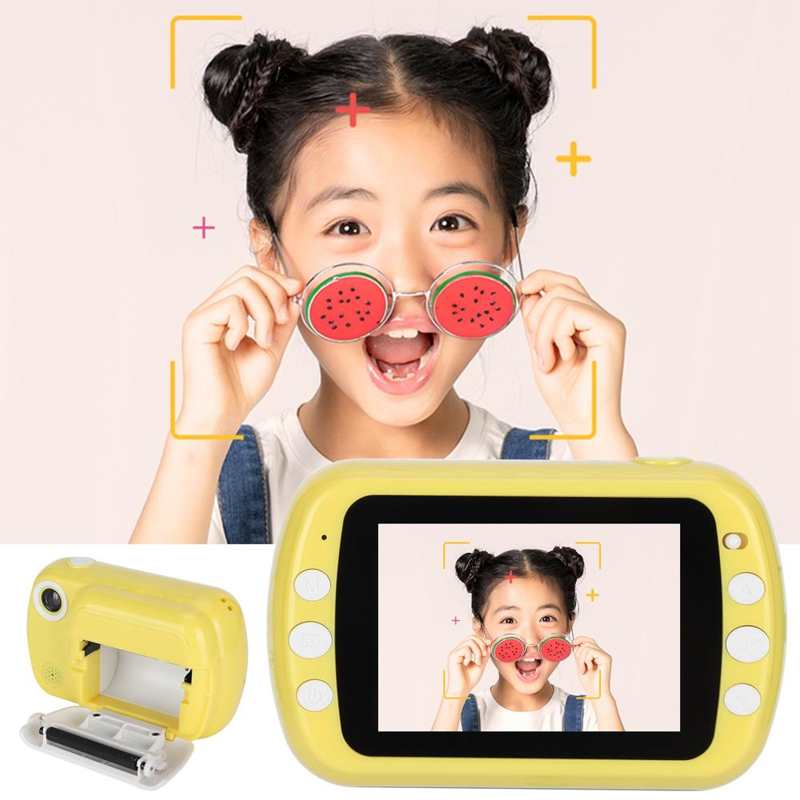 3.5in 1080P Instant Camera Digital Dual Lens Thermal Printing Kids Supports Shooting Recording Video
