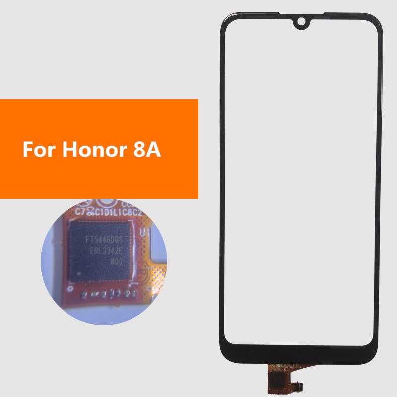 Honor8A Outer Screen For Huawei Honor 8A Digitizer Sensor Front Touch Panel LCD Display Out Glass Cover Repair Replace Parts