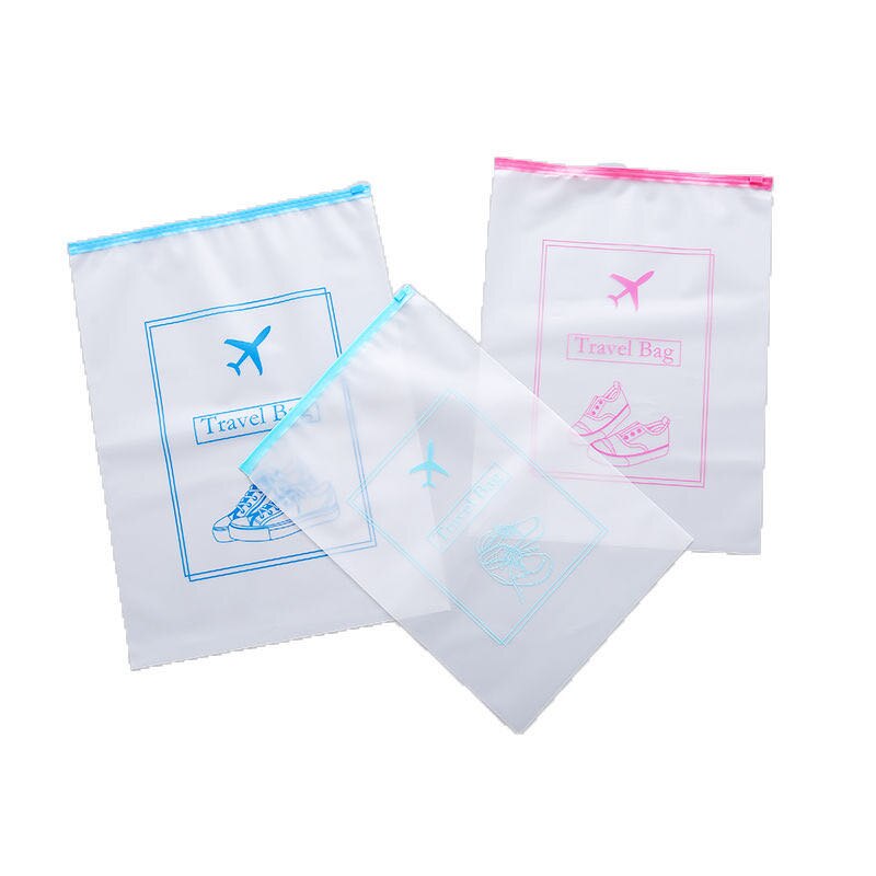 Waterdichte reisschoenen opbergtas balk mond non-woven tas transparante stof reistas schoenentas: Blauw / Ik