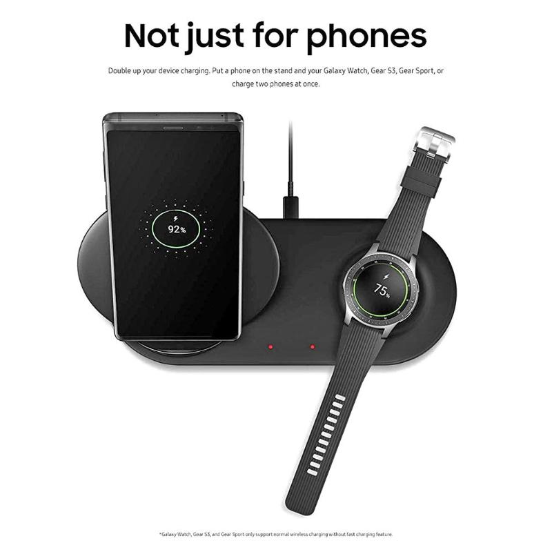 Mobiele Telefoon Draadloze Oplader Fast Charging Stand Dock Voor Samsung Galaxy Note 9 Houder Voor Horloge Mobiele Telefoon Houder
