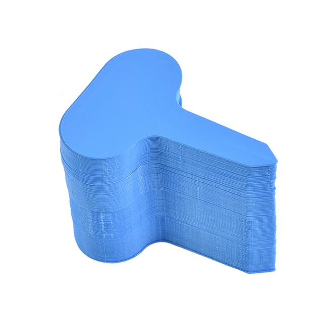 Étiquettes de jardin Classification des plantes, 100 pièces, signe de tri, étiquette, billet, plaque d'écriture en plastique, carte à brancher colorée: Light blue
