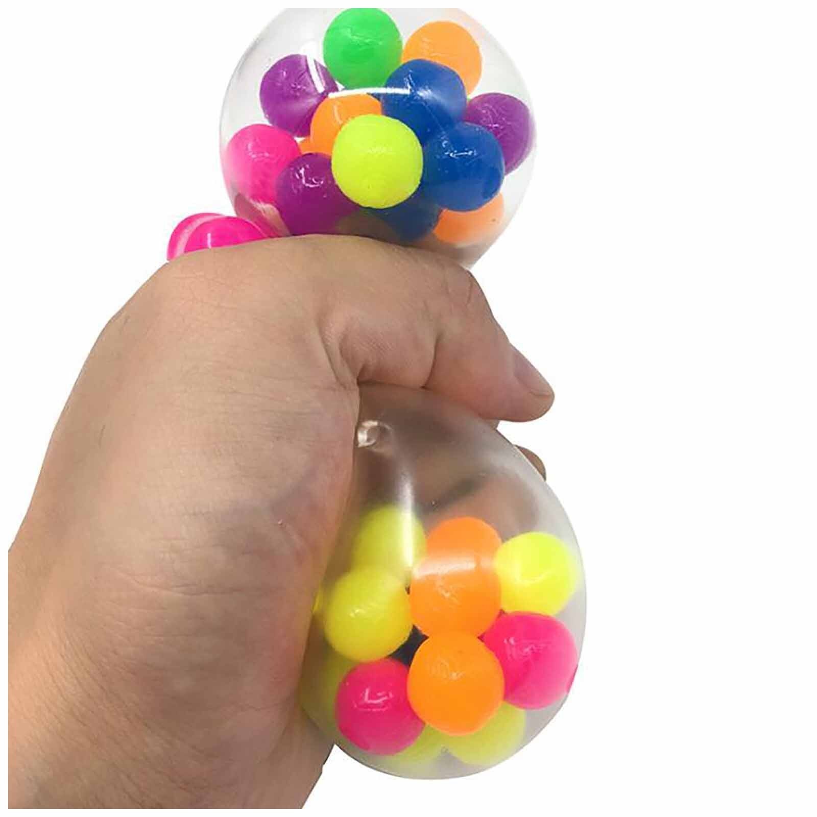 kommen 3PCS ungiftig Farbe Squeeze Relief Ball Spielzeug Transparent Ball Stressabbau Spielzeug Kinder Erwachsene Weihnachten juguete