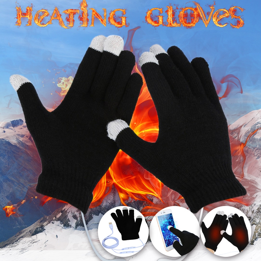 Usb Warme Hand Verwarming Handschoenen Constante Temperatuur Draagbare Zachte Wearable Winter Handschoenen Voor Vrouwen Mannen Guantes Mujer
