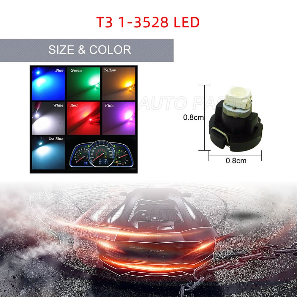 10 Uds T3 T4.2 T4.7 B8.4 B8.5 bombillas LED para salpicadero de coche Panel de instrumentos luces indicadoras de cuña lámpara de calibre 12V DC