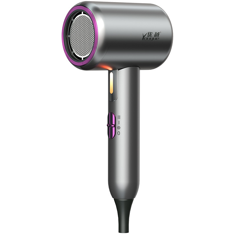 Mini secador de pelo de luz azul de alta velocidad para viajes/hogar/dormitorio con alta energía eólica y enchufe plegable de EE. UU., UE, fabricante de fuentes