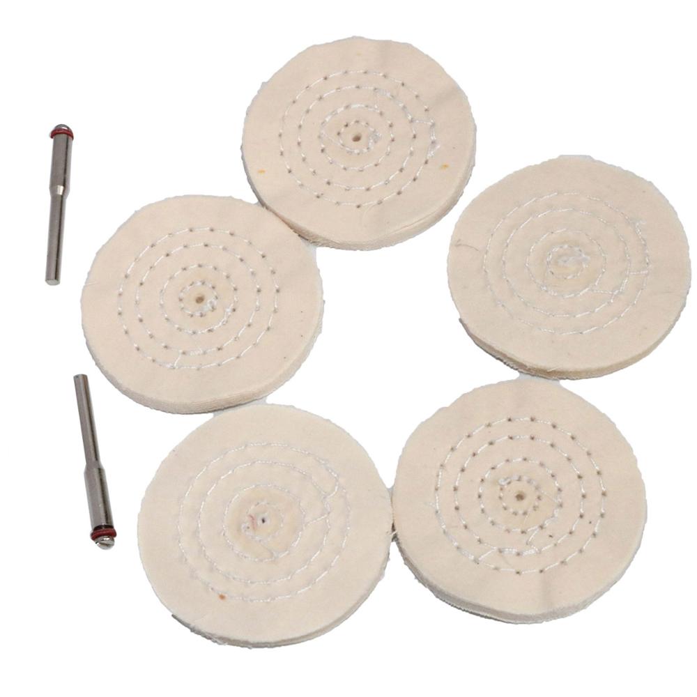 Tête de ponçage en coton, tige de 3mm, mini brosse pour perceuse Dremel