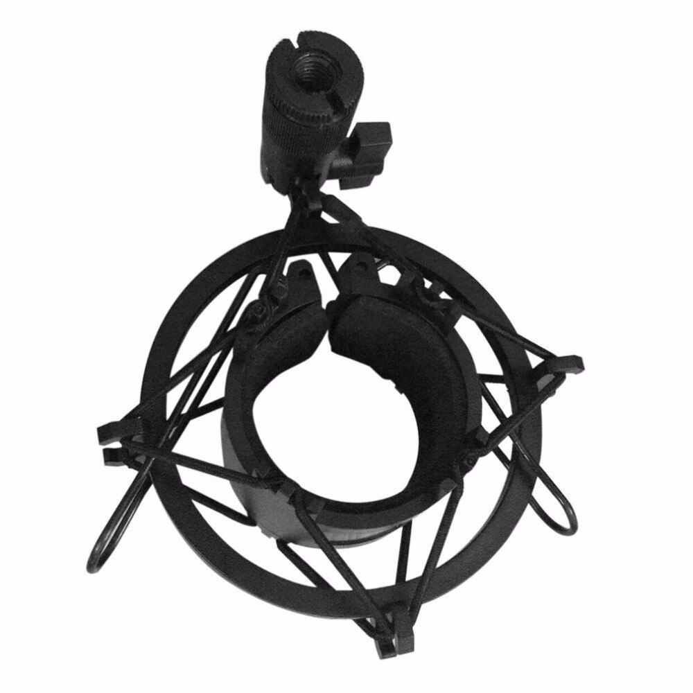 Universal 3KG Bearable Load Mic Microphone Shock Mount Clip Holder Stand Radio Studio Sound Recording Bracket Black