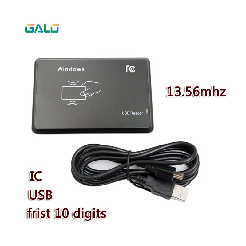 USB RFID ID Contactless Proximity Smart Card Reader EM4001 EM4100 Windows 125khz: IC first 10 digits