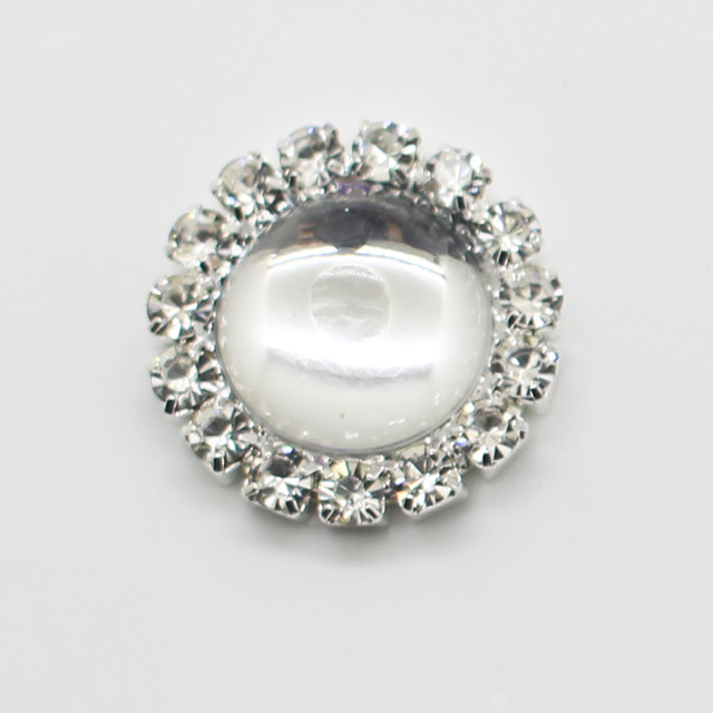 estilo, 10 Uds., cuentas brillantes de 15mm, accesorios redondos de joyería Diy, placa de diamantes de imitación, accesorios de ropa para invitación de boda: Verde