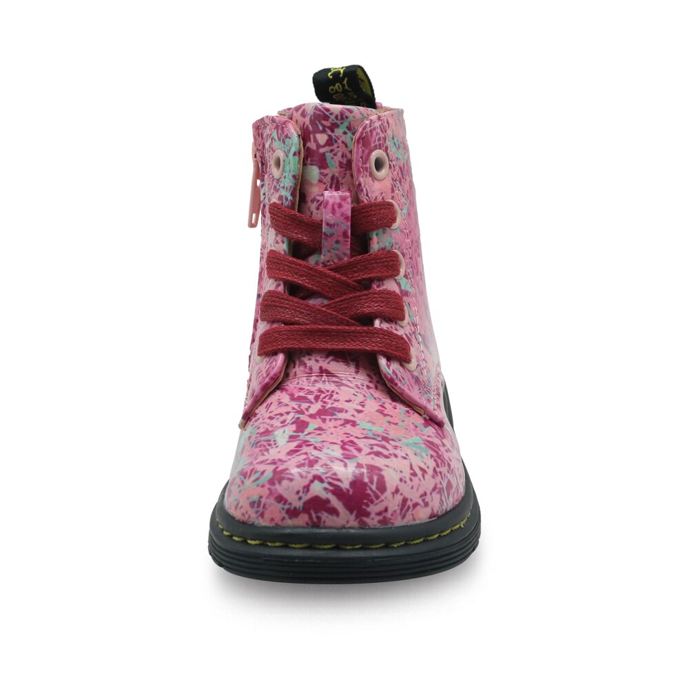 Apakowa Herbst Frühling Mädchen Martin Stiefel mit Reißverschluss Kleinkind freundlicher Baby Mädchen Spitze-hoch Wasserdicht Stiefeletten Kind Schuhe