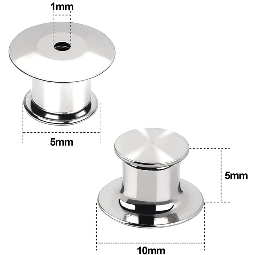 Pasadores de Metal con Cierre trasero para joyería, accesorios de sujeción de seguridad para manualidades, 30/50 piezas