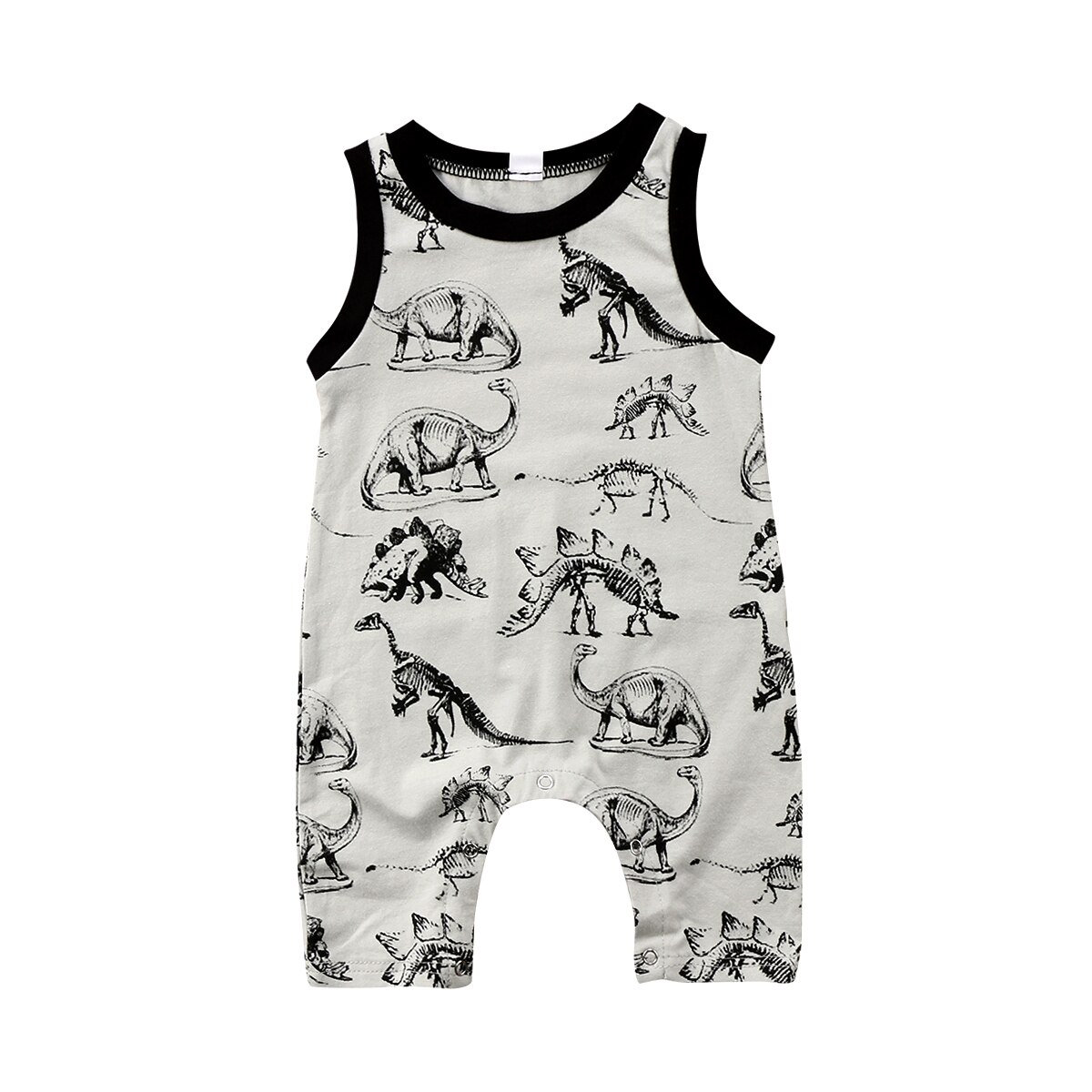 0-24M Pasgeboren Baby Jongens Meisjes Zomer Dinosaurus Romper Jumpsuit Mouwloze Outfits Kleding