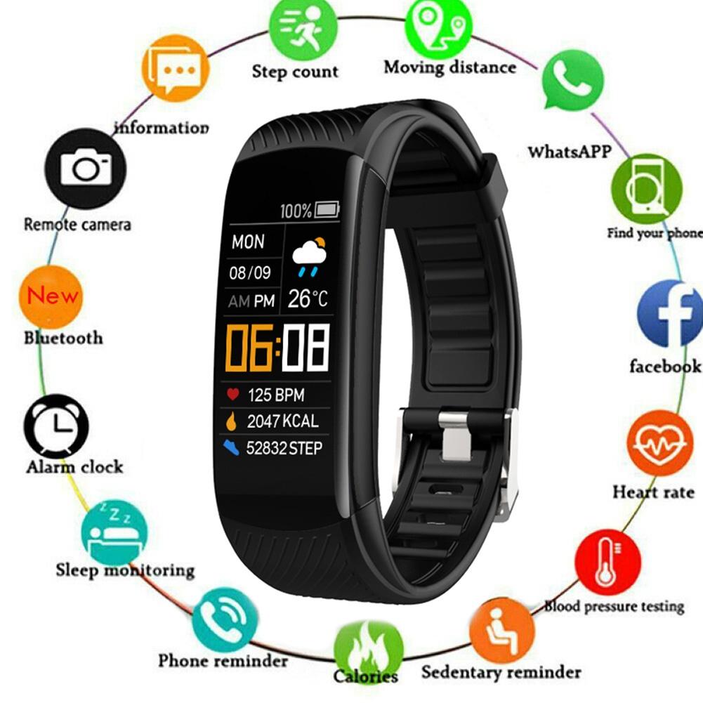 C5S Bluetooth Waterproof Heart Rate Sleep Monitor Fitness Sports Smart Bracelet
