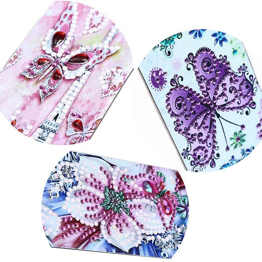 5D Diamond Painting Bookmarks Flower Butterfly Kits for Adults DIY Bookmarks with Tassel Arts Crafts Set Rhinestone Dot