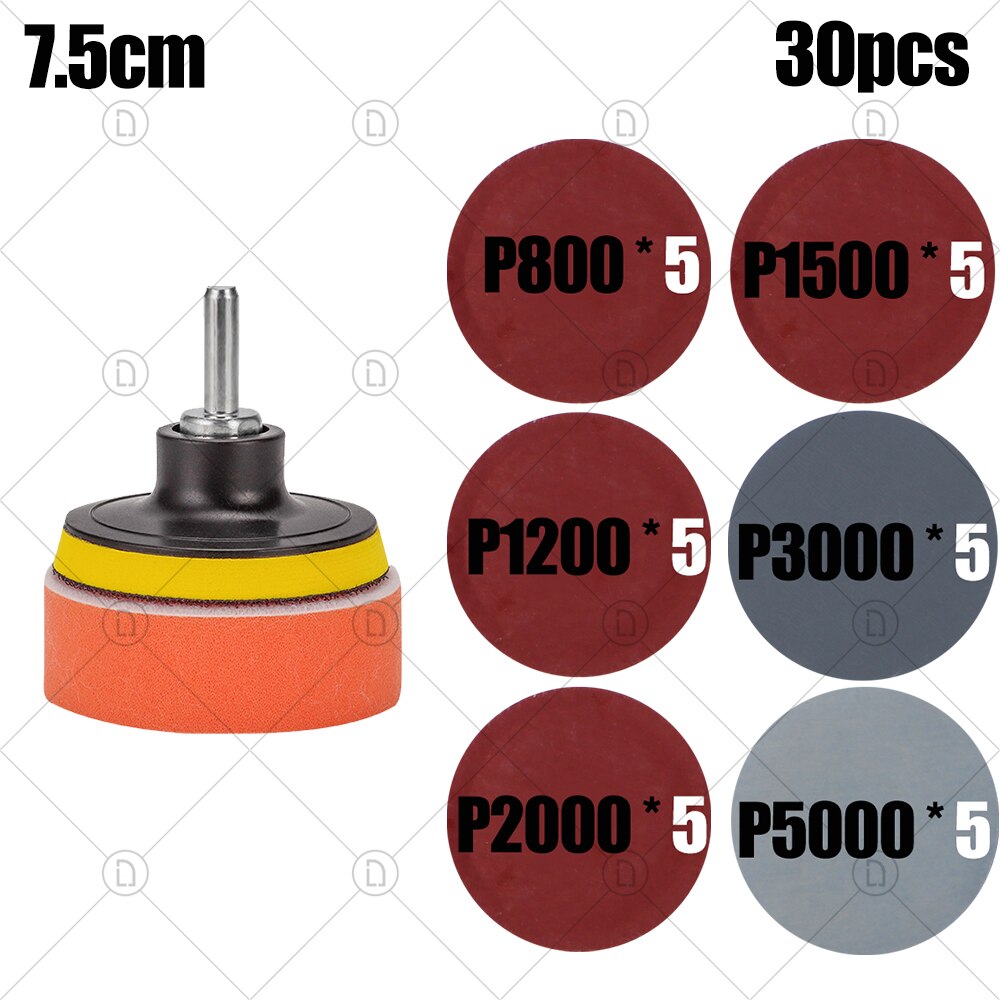 3 Inch Car Polishing Kit Polish Pad Car Polish Buffing Pad Abrasive Disc Sponge Foam Pads Polisher For Headlight Refurbish: 13