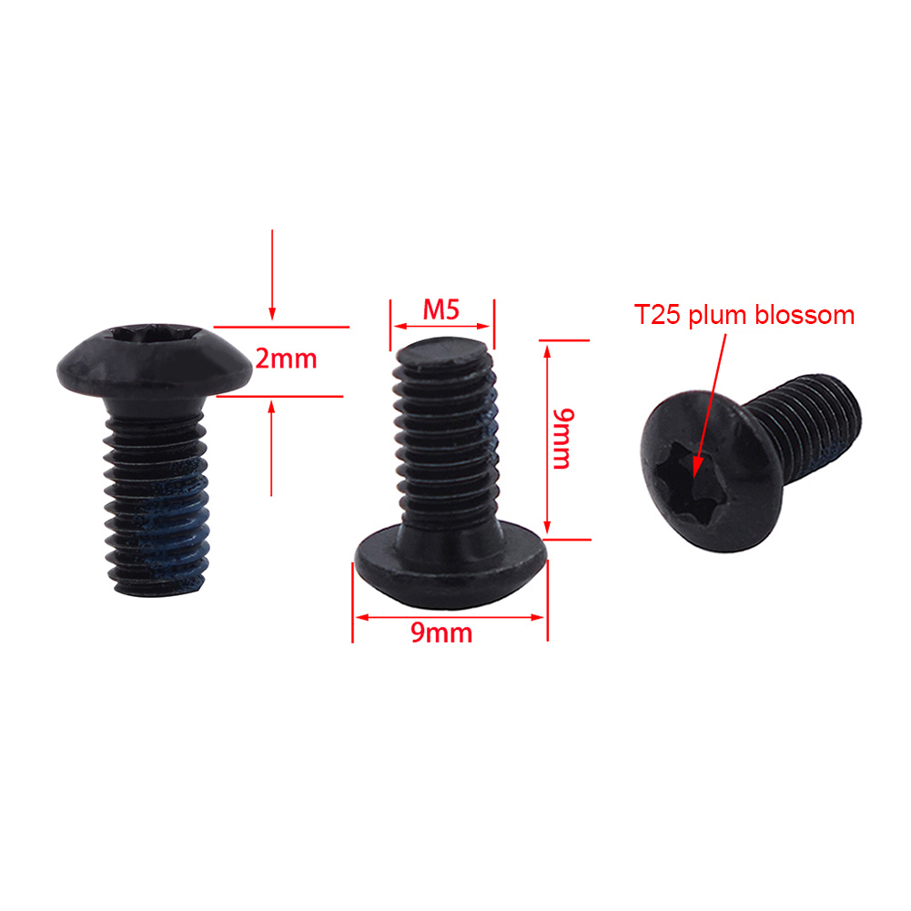 12 Stuks Fiets Schijf Rem Rotor Bouten M 5X9Mm Staal Mtb Fiets Kleur Antislip Schijf Schroef Mountainbike Accessoires