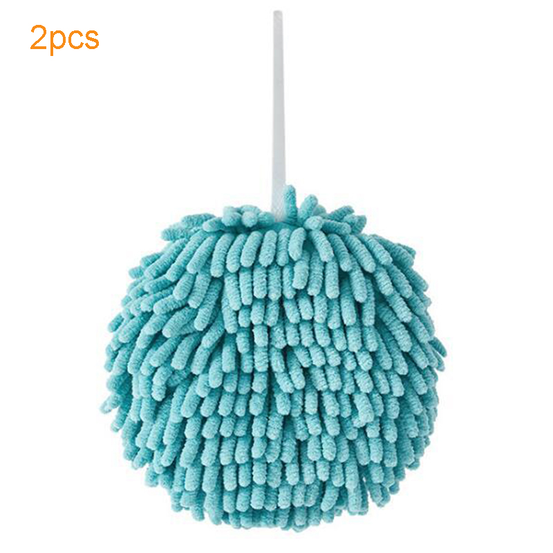 Wipe Hands Towel Ball Super Absorbent Fast Drying Soft To The Touch Prevent Bacterial Growth Health Bathroom Accessories: 2 Blue