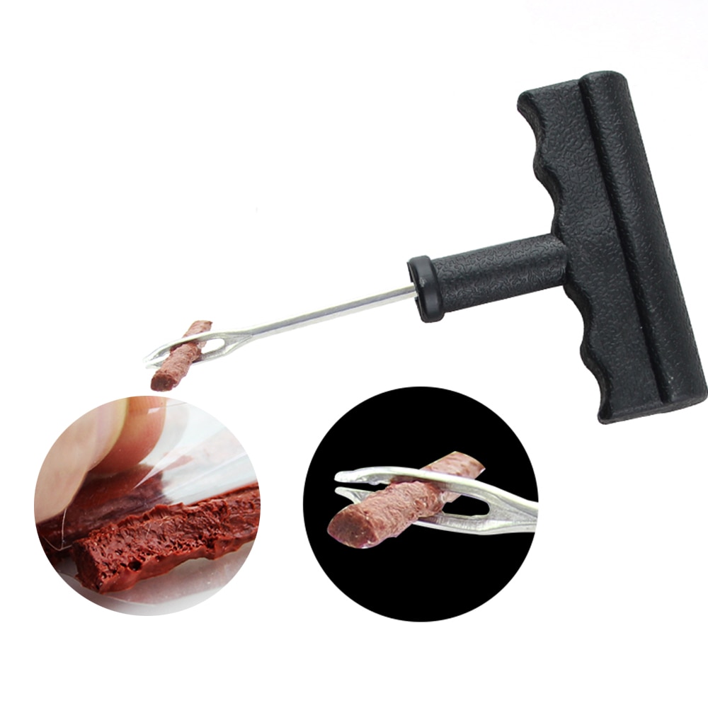 Bildekk reparasjonsverktøy tubeless auto dekk punktering reparasjon plugg kit nål patch fikse verktøy sement nyttig sett tilbehør