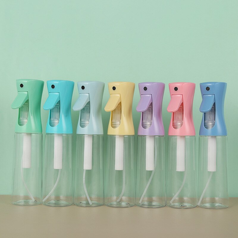 Botella de vapor rellenable vacía para peluquería, rociador de agua, herramientas de peluquería, belleza, colores caramelo, 300ML