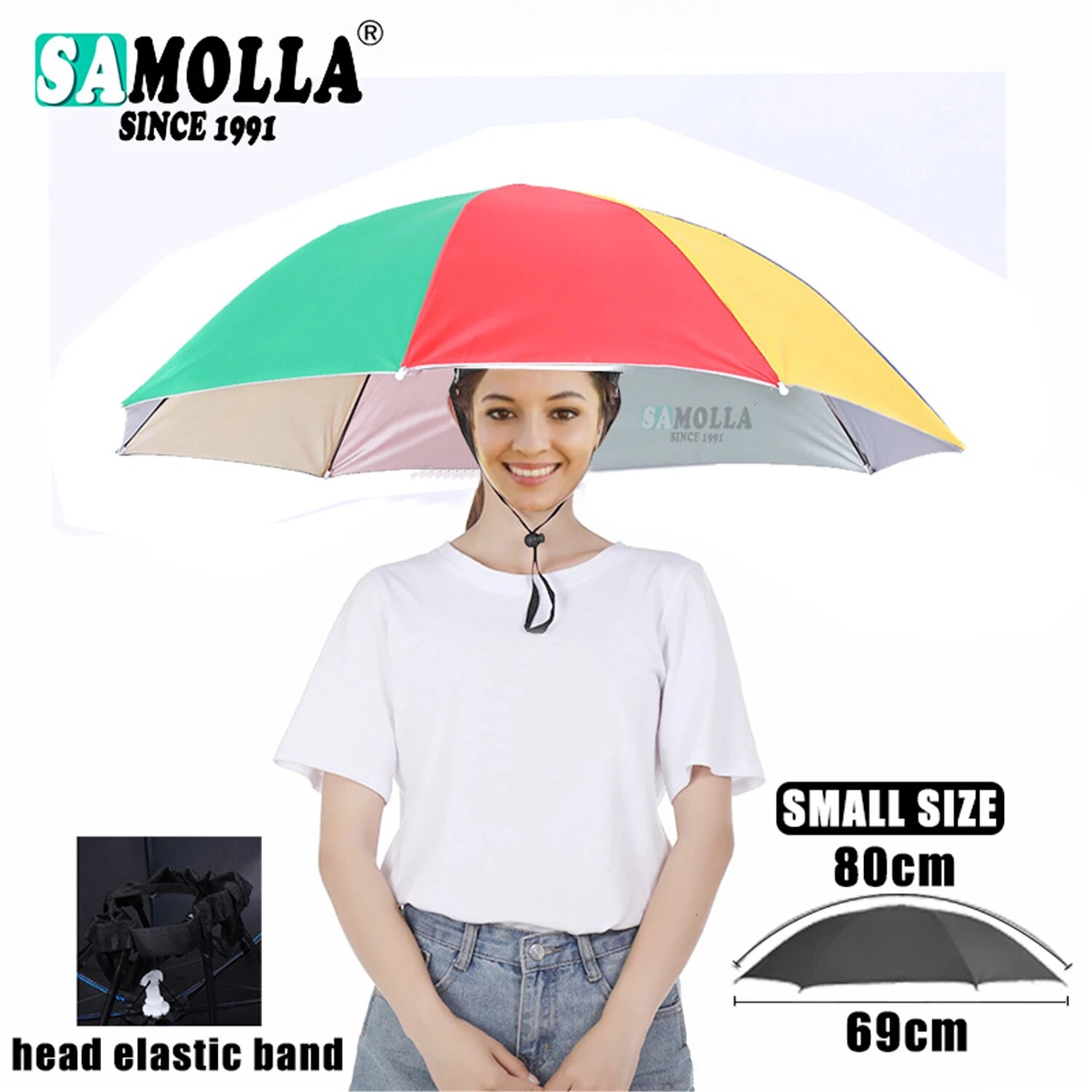 Paraguas de lluvia, sombrero plegable, parasol impermeable, gorro de pesca, sombreros para la cabeza de playa, protección solar UV de doble capa