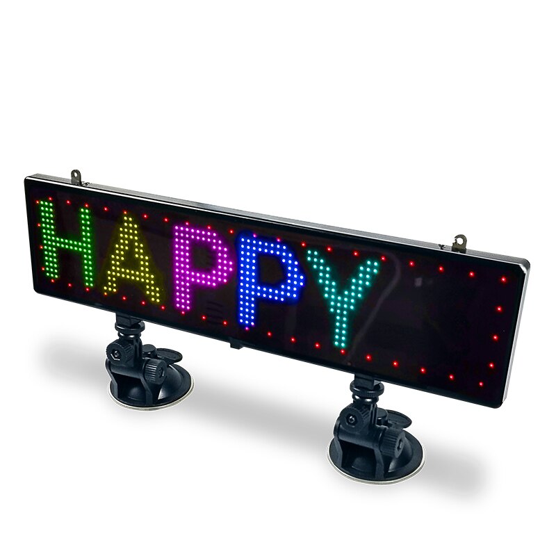 X1680 Ultra Thin LED Car Display Moving Text Digital Bus Destination Board Sign Screen: with suction cups