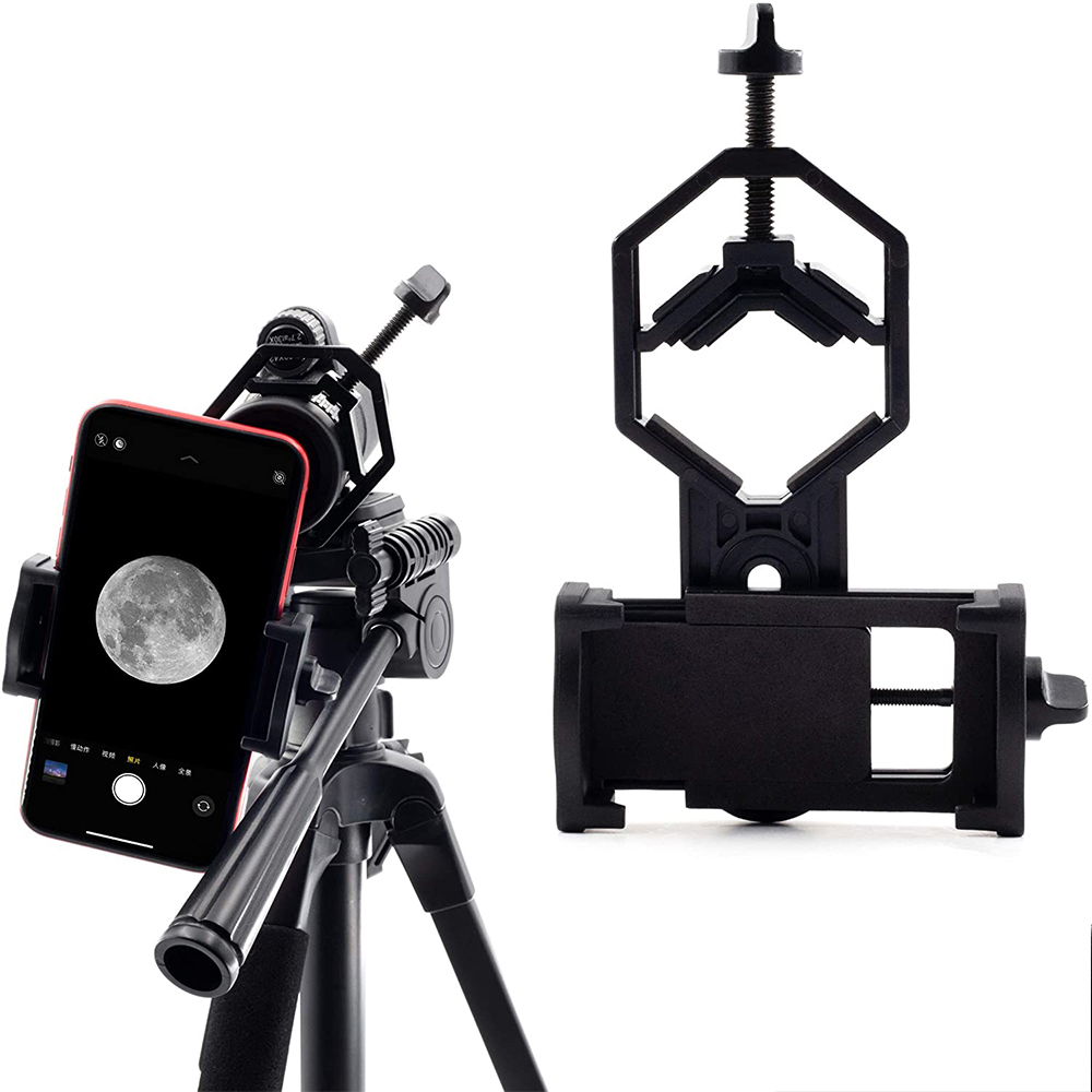 EYSDON Adaptador de fotografía universal para teléfono inteligente Soporte de plástico ajustable de 22-45 mm para telescopio, binoculares, monocular, microscopio