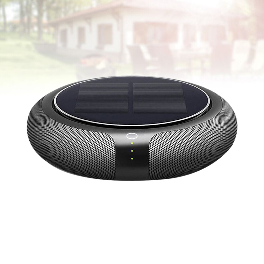 Solar Air Purifier Vehicle-mounted Negative Ion Generator Air Cleaner Anion Ionizer Generator Fresh Air (Black)
