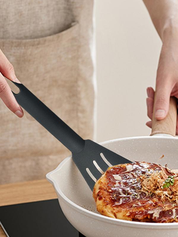 Juego de utensilios de cocina de silicona, cuchara y espátula para servir, cubiertos de cocina, accesorios de cocina