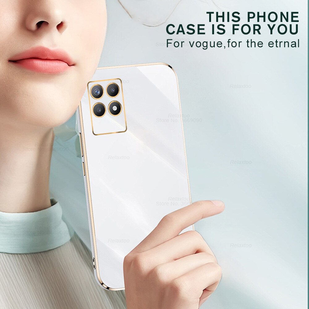 Voor Realme 8i Case Plating Vierkante Frame Soft Silicon Cover Voor Oppo Realme 8i Realmi Rijk 8 Ik I8 Realme8i bescherming Back Shell