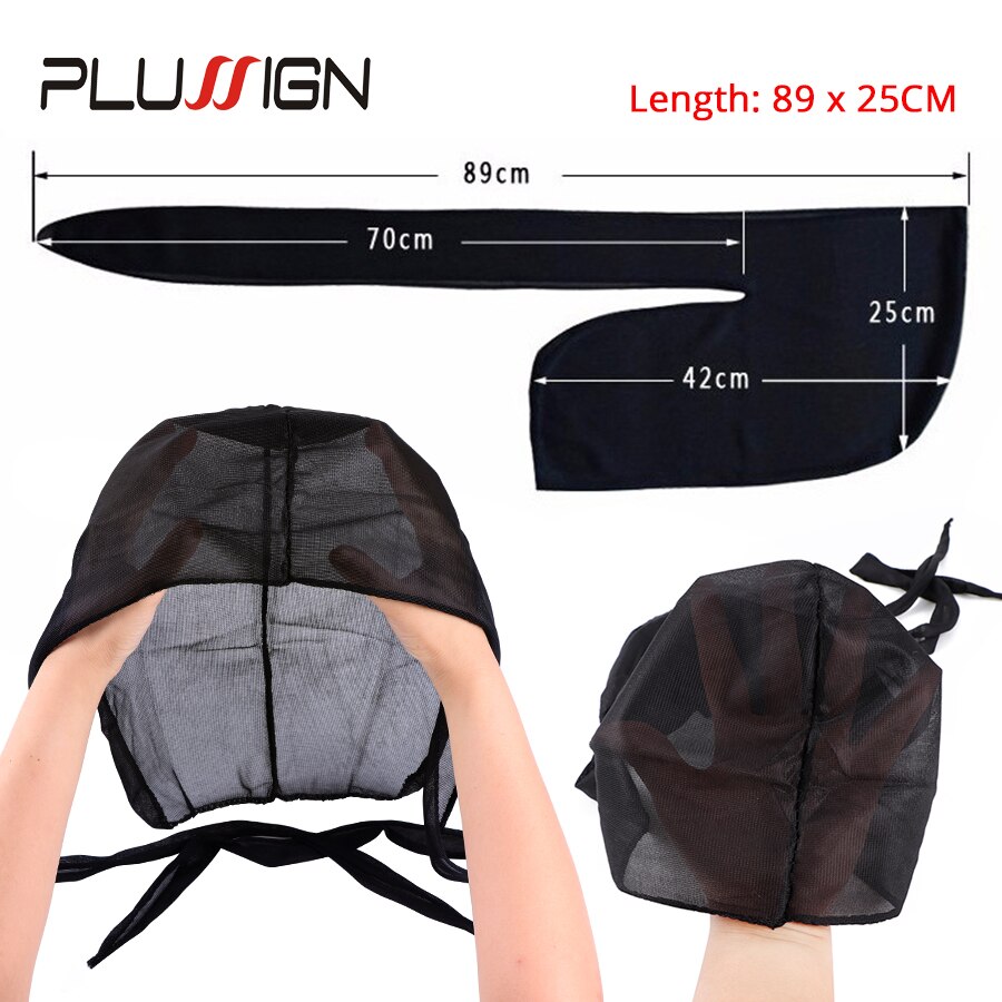 Plussign-gorro de lana para quimio para hombre, turbante musulmán, sedoso Durag Waves, para la cabeza, 1 Uds.
