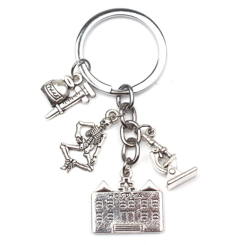Sleutelhanger bedels stethoscoop blauw