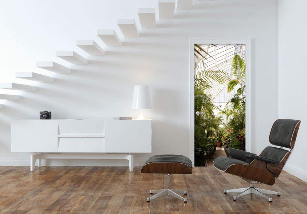 Door Mural Building Garden Wall Door Sticker DIY Self-adhesive Waterproof Wallpaper Poste for Home Decoration