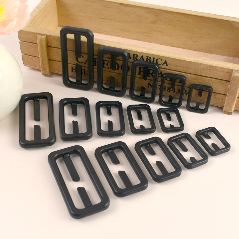 10-50Pcs Plastic Bag Strap Buckles 20-50mm Tri Glide Slider Ring Clasp Luggage Webbing Adjuster Buckle DIY Handware Accessories