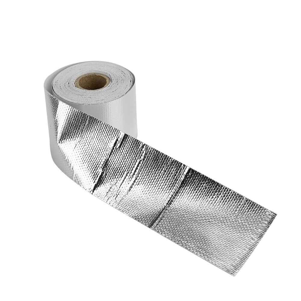 Heat Shield Wrap Tape Automotive Exhaust Pipe Decorative Aluminum Foil Belt Thermal Insulation Band